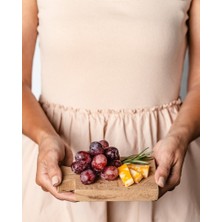 PostOtto Design Studio Doğal Ahşap Sunum Riser | Küçük Ahşap Stand | Peynir & Kahvaltı Sunum Tahtası (15X12 Cm)