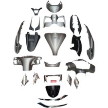 Motobisavm Kaporta Set Tvs Jupiter 125 Gri - Plastik Aksamlar