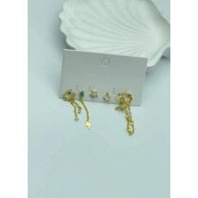 Biju Yılmaz Vip Gold 6'lı Küpe - 25-VIP121