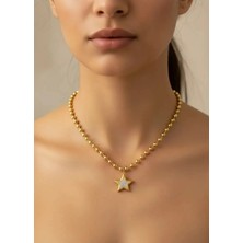 Biju Yılmaz Çelik Gold Yıldız Kolye - 25-CLKK65