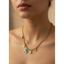 Biju Yılmaz Çelik Gold Deniz Kolye - 25-CLKK72