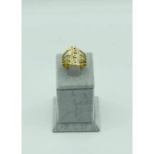 Biju Yılmaz Çelik Gold Taşlı 6'lı Yüzük - 25YZK183