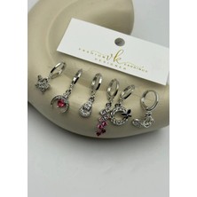 Biju Yılmaz Vip 6'lı Silver Küpe - 25-VIP223