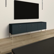 Morepp Maxi 150 cm Tv Ünitesi, Tv Sehpası | Antrasit - Gümüş