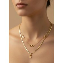 Biju Yılmaz Çelik Gold Ikili Kolye - 25-CLKK68