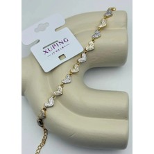 Biju Yılmaz Xuping Rose Taşlı Kalpli Bileklik 25 -XPB03