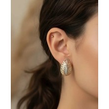 Biju Yılmaz Xuping Rose Yaprak Küpe - 25-XPKP131