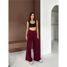 Win Moda Yumuşak Dokulu Ön Pilili Pantolon - Modal Kumaş Geniş Pantolon Ön Pileli