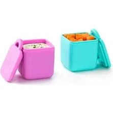 Omiebox - Bento Kutusu Iç Bölme Kapları 2li Pembe/turkuaz