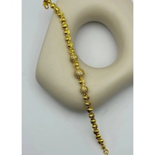 Biju Yılmaz 22K Altın Kaplama Dorika Taşlı Bileklik - 25-22K56