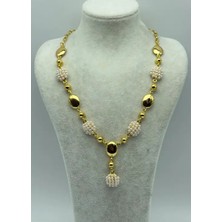 Biju Yılmaz 22K Altın Kaplama Incili Kolye 25 -22K139