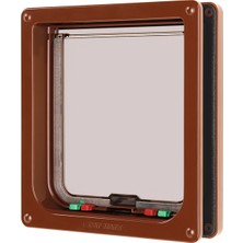 Ozdestor Beeztees Catmate  Kapısı, Büyük, Çift Yönlü, 4 Fonksiyonlu, Kahverengi, 23,5X25,2CM