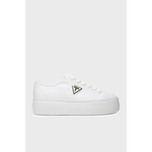 Guess Joezi Logolu Kalın Tabanlı Sneaker Ayakkabı FLJJZ3FAB12 Bayan Ayakkabı Fljjz3 FAB12 Whıte