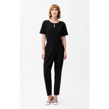 Love My Body Beli Lastikli Pantolon Siyah 153L8895003