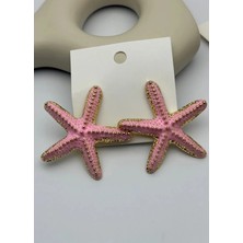 Biju Yılmaz Vip Deniz Yıldızı Pembe Küpe - 25-VIP272