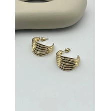 Biju Yılmaz Vip Gold Tasarım Küpe - 25-VIP265