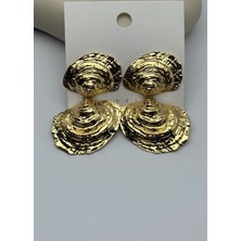 Biju Yılmaz Vip Gold Istiridye Küpe - 25-VIP289