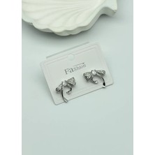 Biju Yılmaz Vip Silver Taşlı Fiyonk Küpe - 25-VIP95