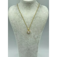 Biju Yılmaz Çelik Gold Kalp Kolyesi - 25-CTR218