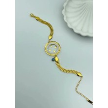 Biju Yılmaz Çelik Gold Çeyreklik Bileklik - 25-BLK64