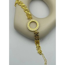 Biju Yılmaz 22K Altın Kaplama Çeyreklik Bileklik - 25-22K42