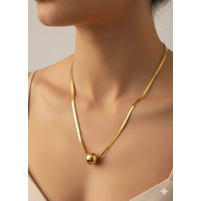 Biju Yılmaz Çelik Gold Italyan Kolye - 26CLKI02