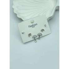 Biju Yılmaz Vip Silver 6'lı Küpe - 25-VIP133