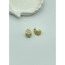 Biju Yılmaz Vip Gold Taşlı Küpe - 25-VIP88