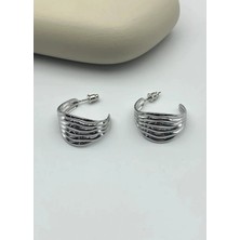 Biju Yılmaz Vip Silver Tasarım Küpe - 25-VIP266