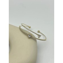 Biju Yılmaz Vip Gold Kalp Taşlı Kelepçe - 26VIPK20