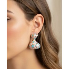 Biju Yılmaz Xuping Gold Renkli Tasarım Küpe 25-XPKP290