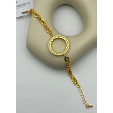 Biju Yılmaz 22K Altın Kaplama Yarımlık Bileklik - 25-22K29