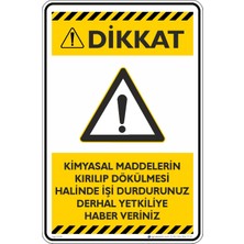 İsg Tabelam 25X35CM/KOMPOZIT/KIMYASAL Maddelerin Kırılıp Dökülmesi Halinde Yapılacaklar
