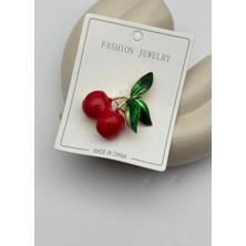 Biju Yılmaz Vip Gold Kiraz Broş - 26BRS11