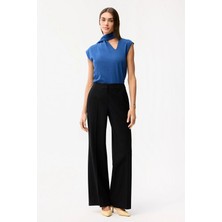 Love My Body Bol Paça Cepli Gabardin Pantolon Siyah 153L9910000