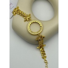 Biju Yılmaz 22K Altın Kaplama Yarımlık Bileklik - 25-22K35