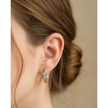 Biju Yılmaz Xuping Gold Kare Taşlı Küpe - 25-XPKP246