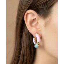 Biju Yılmaz Xuping Gold Renkli Kıvrımlı Küpe - 25-XPKP336