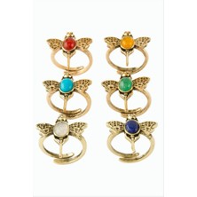 Zero Land Ozdestor Yusufçuk Doğaltaşlı Otk Yüzük - Sarı Akik