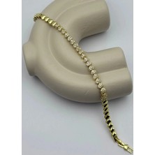 Biju Yılmaz Vip Gold Taşlı Kalpli Bileklik 25 -VIPB01