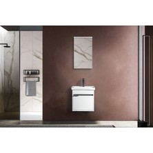 ACA Tasarım Perla 50X38CM Beyaz Banyo Dolabı Takımı Boy Dolapsız