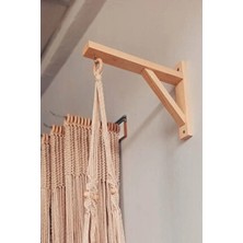 Moola Ahşap Raf Ayağı, Saksı Kafes Askısı, Vernikli Dayanıklı Raf Ayağı