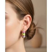 Biju Yılmaz Xuping Gold Renkli Halka Küpe - 25-XPKP334