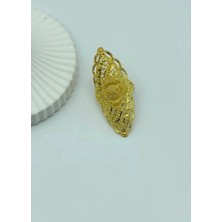 Biju Yılmaz 22K Altın Kaplama Hint Yüzük - 2522KY06