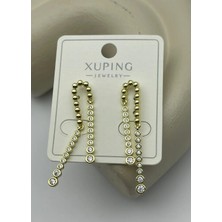 Biju Yılmaz Xuping Gold Taşlı Sallantılı Küpe - 25XPKP353