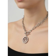 Biju Yılmaz Çelik Silver Zincir Kolye - 25-CLKK229