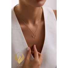 Anka Collection Constellation Serisi Oğlak Takımyıldızı Minimal Tasarım 925 Ayar Gümüş Kolye