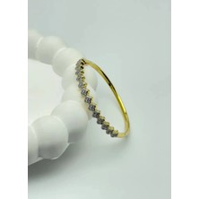 Biju Yılmaz Xuping Gold Taşlı Yonca Kelepçe - 25-XPKE11