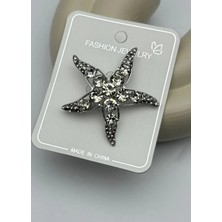 Biju Yılmaz Vip Silver Taşlı Deniz Yıldızı Broş - 26BRS23