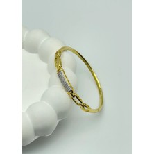 Biju Yılmaz Xuping Gold Sıralı Taşlı Kelepçe - 25-XPKE13